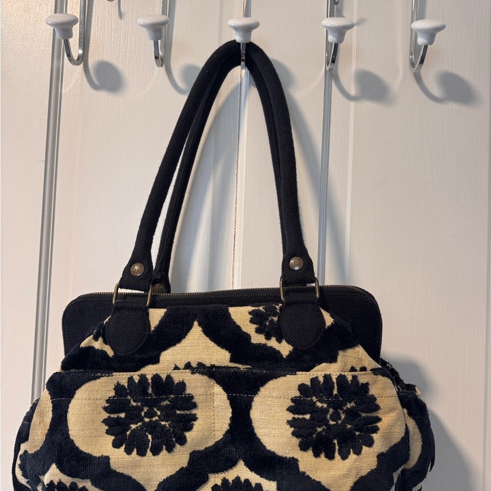 Cake by PetuniaBlack  and Cream Floral Pattern - Baby Bag